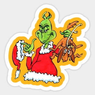 merry grinchmas vintage Sticker